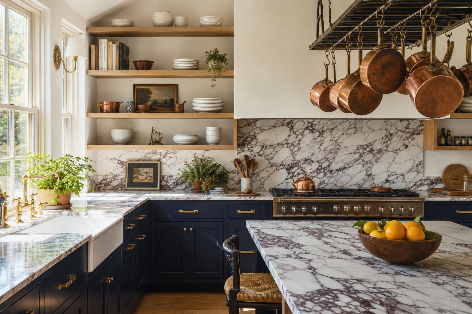 A serene, organized luxury kitchen